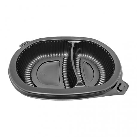 Microondable PP 2 Compartimentos 800ml 172 x 224 x 40mm (600 uds)