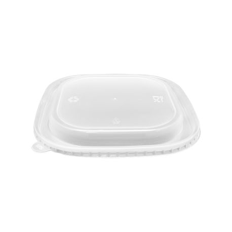 Tapas PP para Envases Cuadrados Kraft Microondables 175 mm (300 uds)