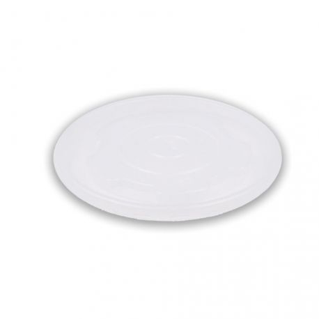Tapas PP plana cerrada blanca para tarrinas de 16 Oz. (1.000 uds)