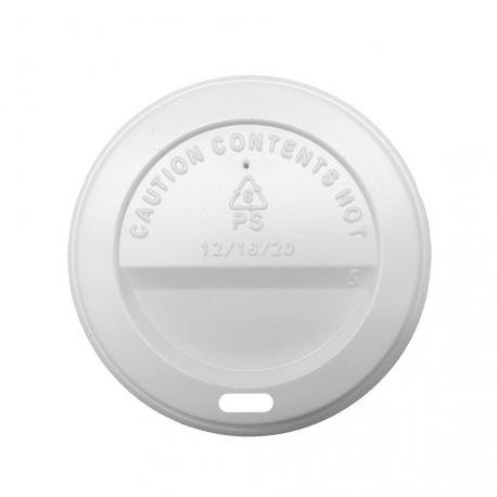 Tapas ECO vasos 12/16 Oz Blancas Ø 90mm (1.000 uds)