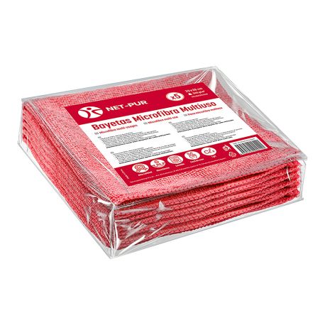 Bayeta Microfibra Terry Roja 30 x 40cm 1/4 Pack 10 uds (200 uds)