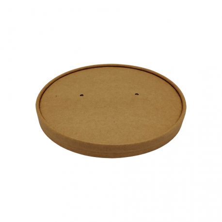Tapas Kraft para ensaladeras de cartón 150mm (300 uds)