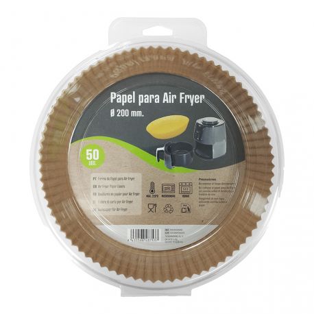 Papel para Air fryer circular Ø200mm (12PAQx50UDS: 600 uds)