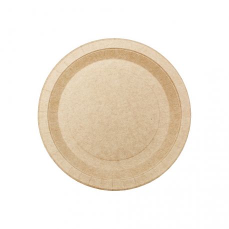 Plato cartón kraft Ø17cm (20PAQx20uds: 400 uds)