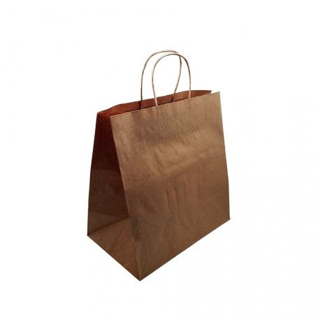 Bolsa Papel Asa Rizada base ancha 32 + 21 x 33cm (250 uds)