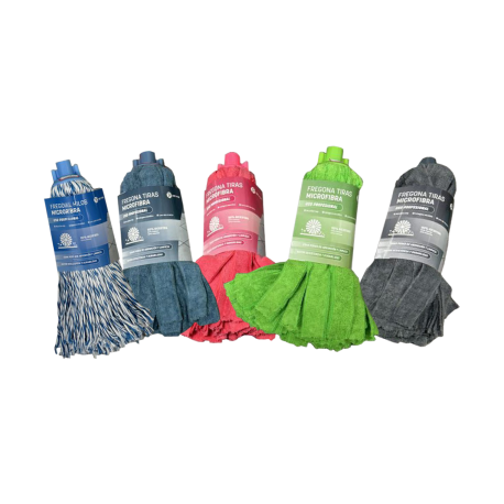 Fregona Tiras Microfibra 160g Azul (24 uds)