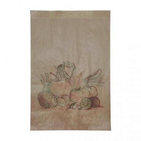 Bolsa de Papel Frutería Antihumedad 20 + 9 x 31cm (500 uds)