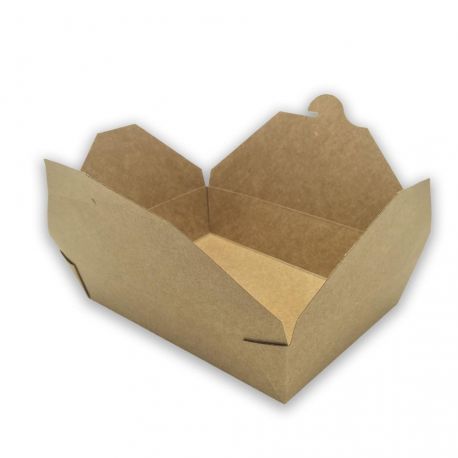 Caja americana Take-Away Kraft 197 x 140 x 65mm (200 uds)