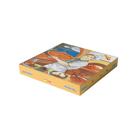 Caja Pizza modelo vesubio 400 x 400 x 35mm (100 uds)