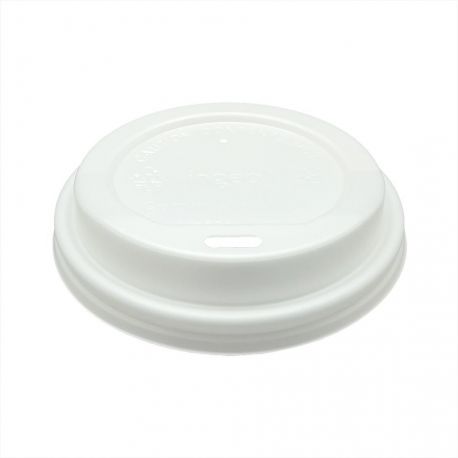 Tapa PLA blanca para vasos de papel Ø 80mm (1.000 uds)