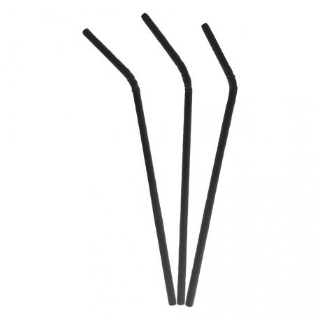 [CAPAFL000012] Pajitas de papel flexibles Negras 6 x 230mm (3.000 uds)