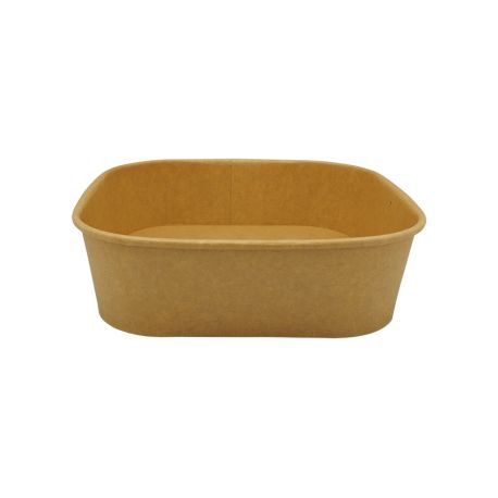 [ERPAMU000312] Envases Cuadrados Kraft Microondables 1000ml 175 x 175 x 50mm (300 uds)