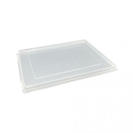 [TAERPE000044] Tapa PET para envases kraft rectangulares 750ml (400 uds)