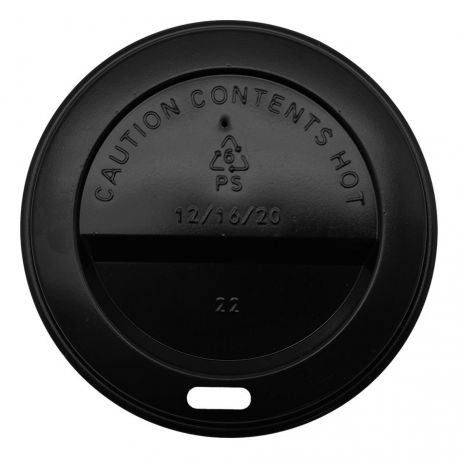 [TAVAPA000051] Tapas ECO vasos 12/16 Oz Negras Ø 90mm (1.000 uds)