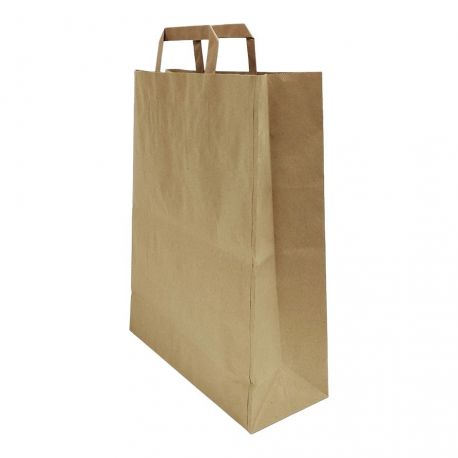 [BOPASA000032] Bolsa papel 100% reciclado Full Kraft 32 + 12 x 40cm (250 uds)